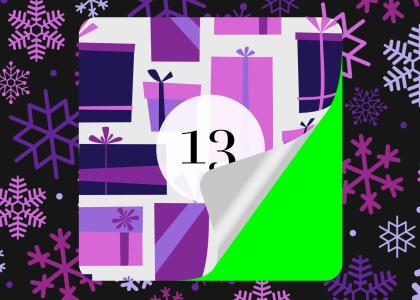 Christmas Advent Calendar Sticker Animations on Green Screen Feature