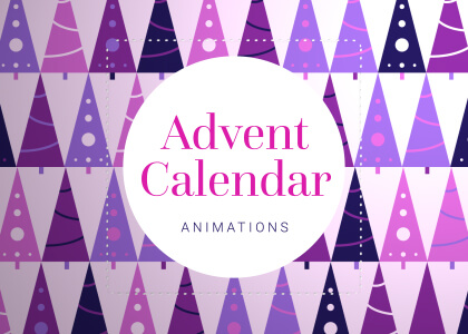 Christmas Advent Calendar Window Animations Green Screen