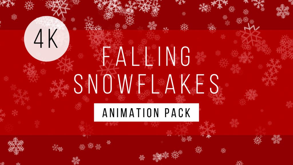 Falling Snowflake Background 4K Animation Pack | Enchanted Media