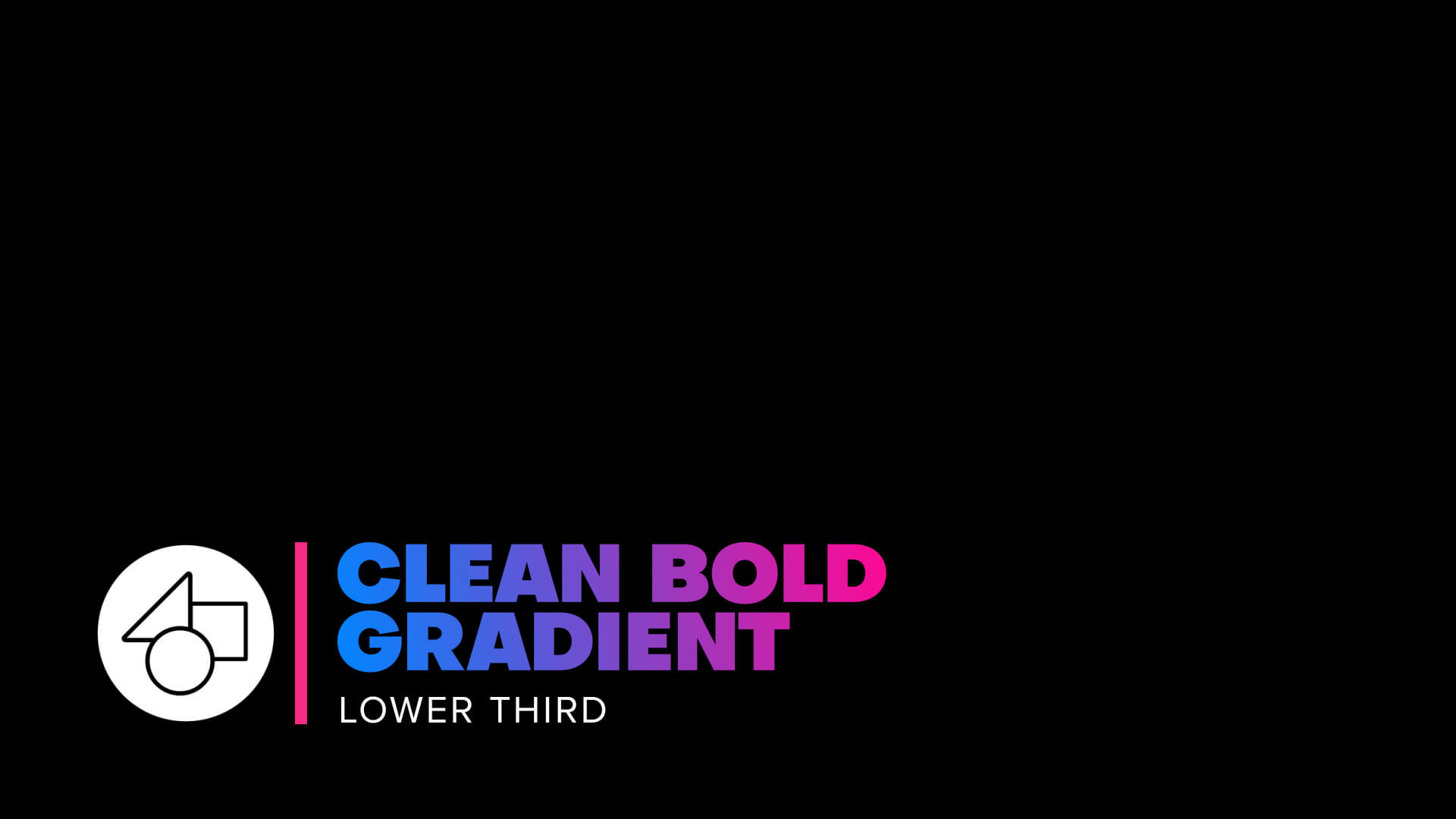 Clean Bold Gradient Lower Third Template for Premiere Pro