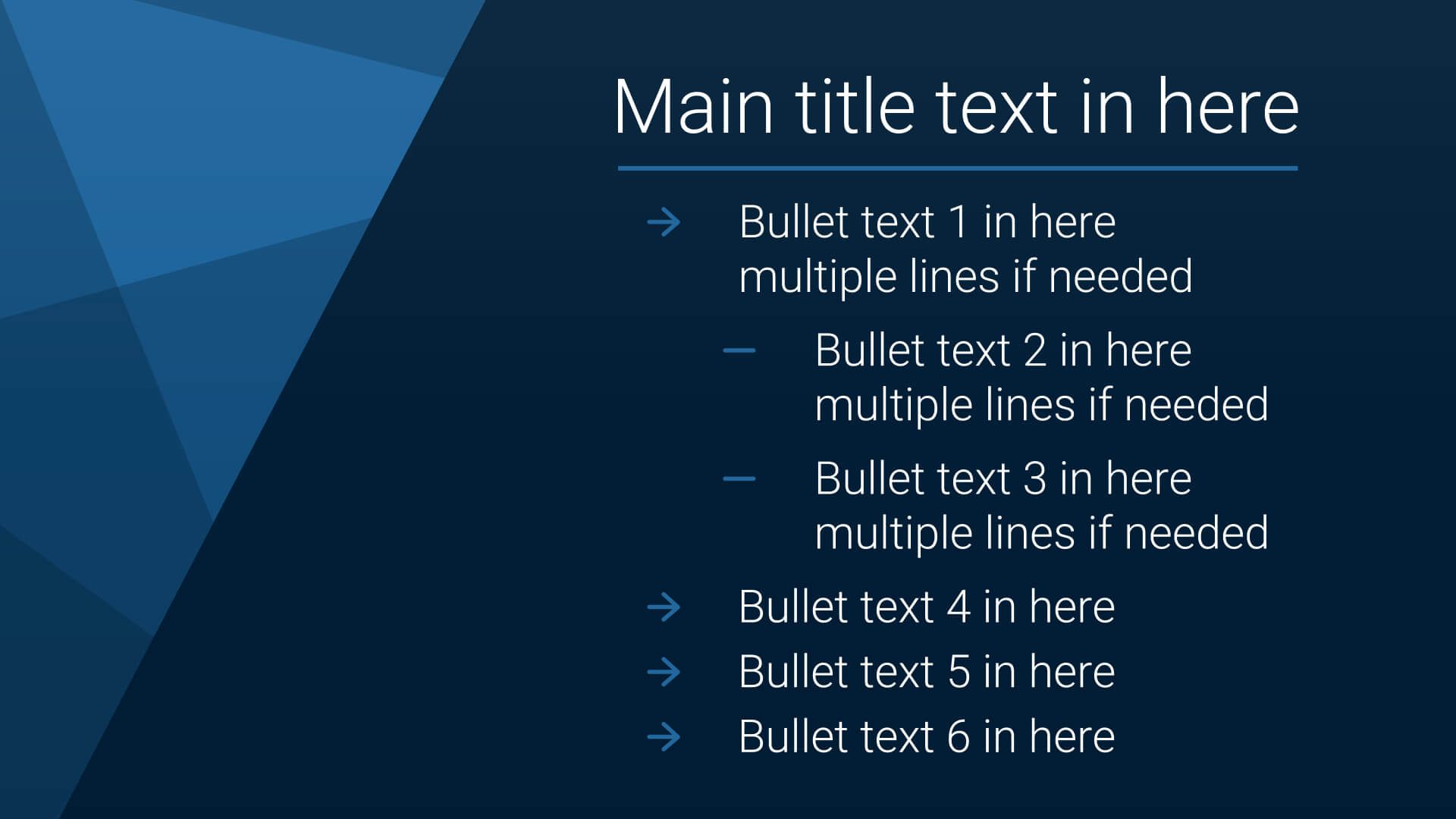 Clean Multiline Bullet List Infographic Template for Premiere Pro