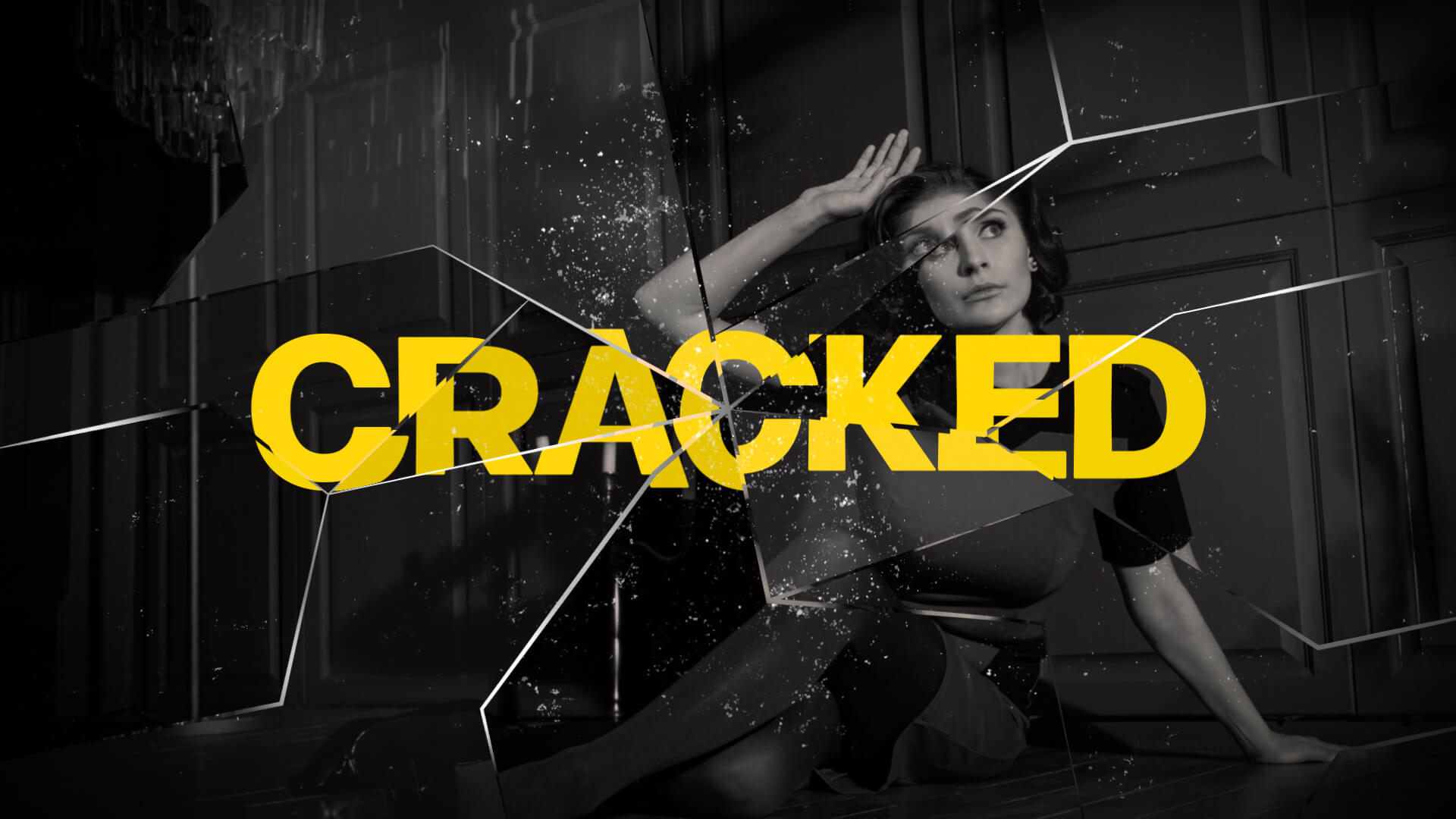 Crack and Shattered Glass Media Title Template for Premiere Pro