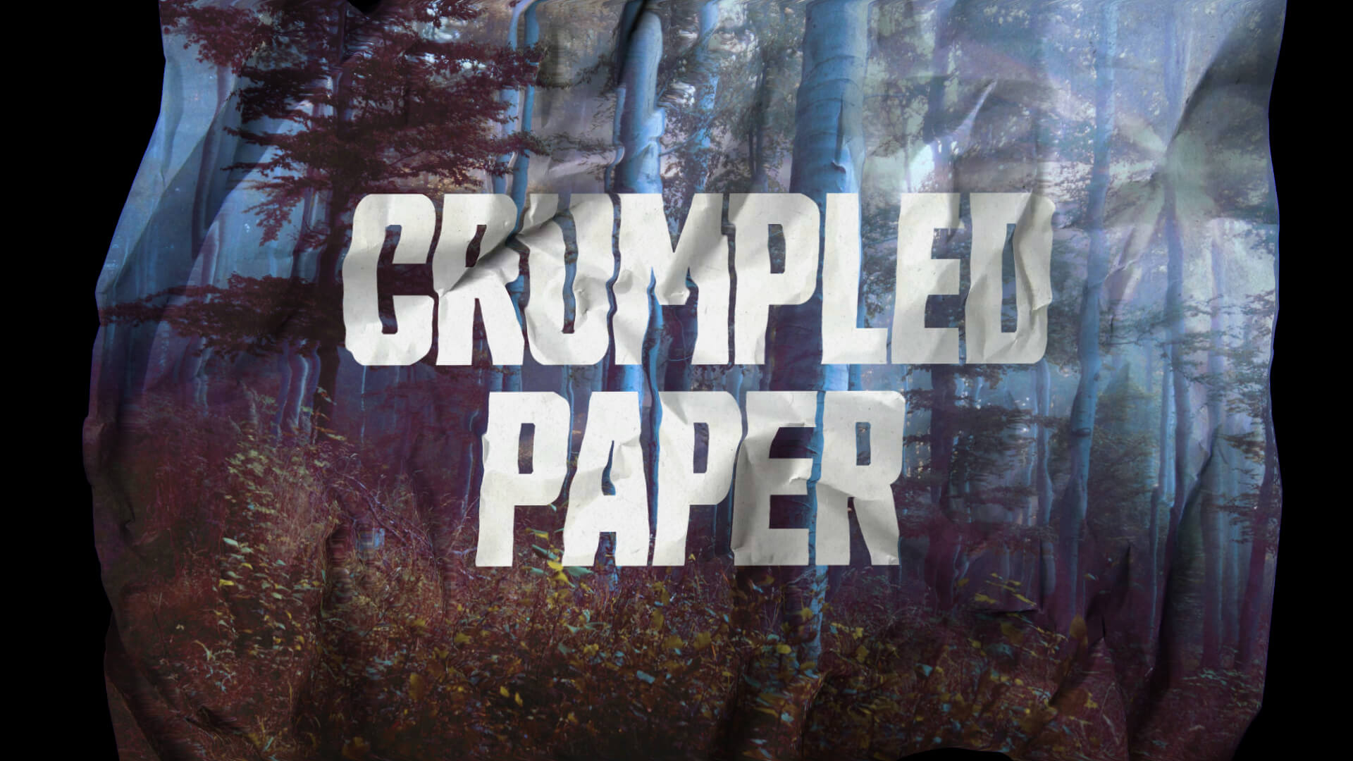 Crumpled Paper Media and Text Transition Template for Premiere Pro