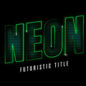 Futuristic Neon Outlined Title