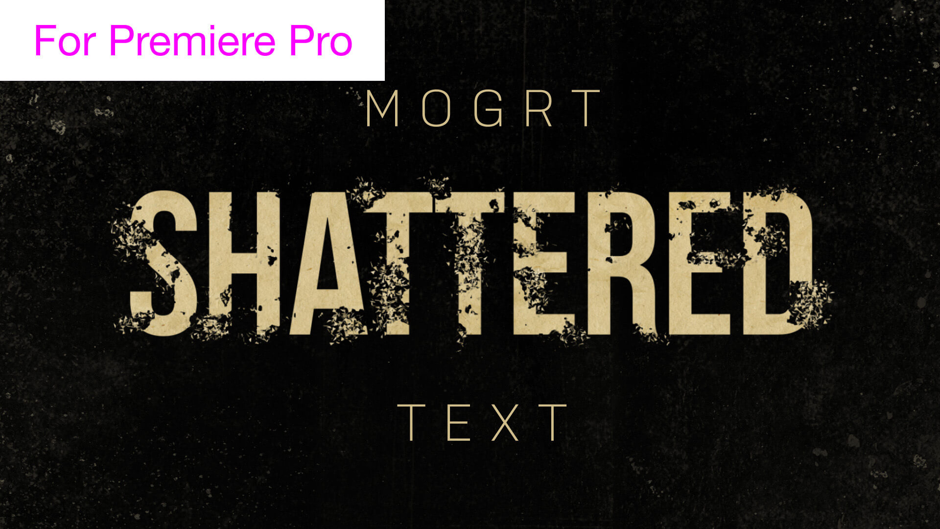 Shattered Text Effect Template for Premiere Pro