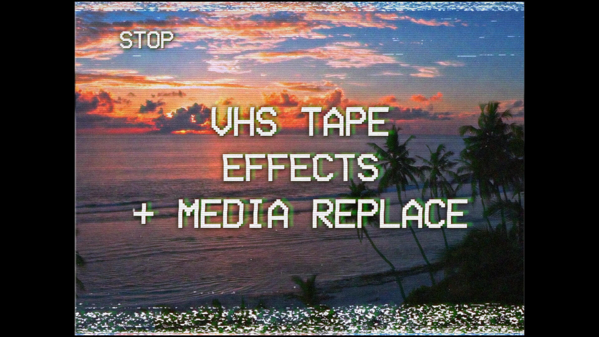 VHS Tape Effect with Media Replace Template for Premiere Pro