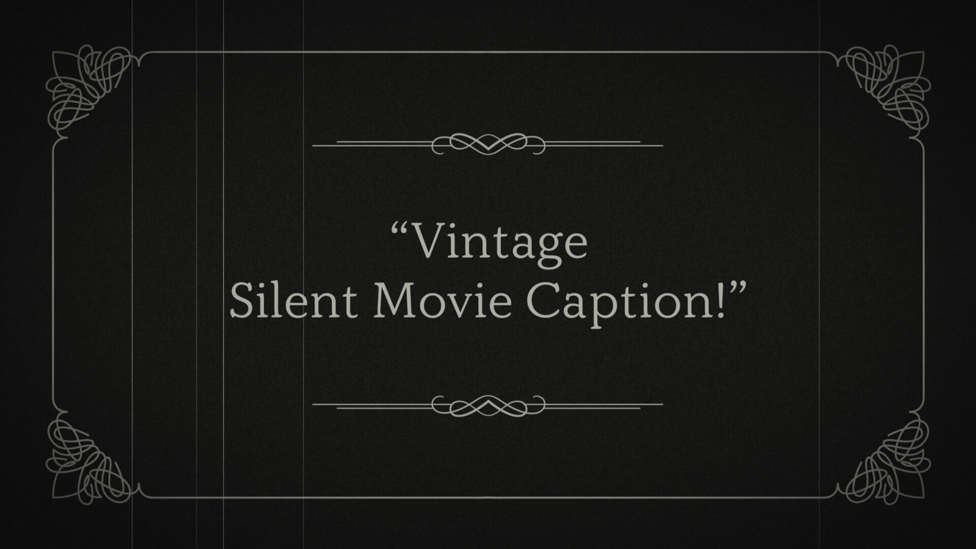 Vintage Silent Movie Caption Title Template for Premiere Pro