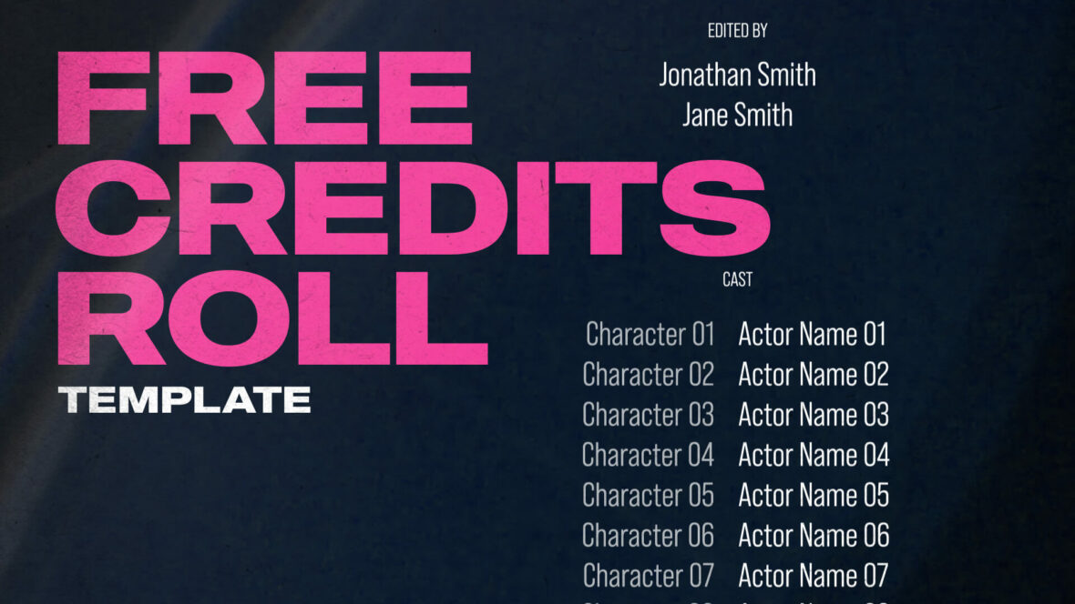 Free Rolling Credits After Effects Template